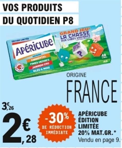 Promo Ap Ricube Dition Limit E Mat Gr Chez E Leclerc