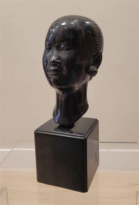 Nguyen Thanh Le Bronze Sculpture Bust Black Young Vietnamese At