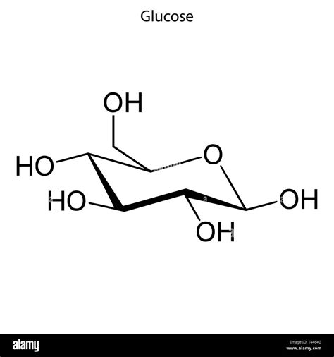 glucose molecule banque dimages noir  blanc alamy