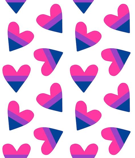 Premium Vector Vector Seamless Pattern Of Hand Drawn Bi Bisexual Flag