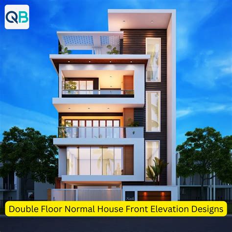 double floor normal house front elevation designs  perfect