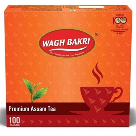 Premium Assam Tea Bag Without Envelope 100 Bag Wagh Bakri Jitco