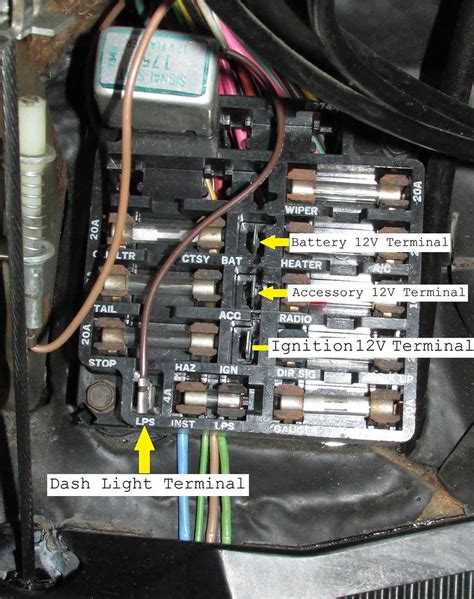 Batignacc Slide Terminals On 68 Cutlass Fuse Panel