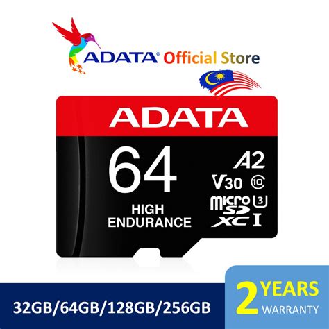 Adata Micro Sd High Endurance Card A2 Micro Sdxcsdhc 32gb64gb128gb