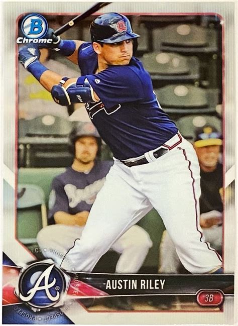 Austin Riley 2018 Bowman Chrome Atlanta Braves Baseball Prospect Rookie