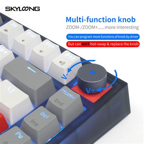 Skyloong Mechanical Keyboard 75 GK75 Gateron Optical Switches Hot Swappable PBT Keycap Lite ปะ