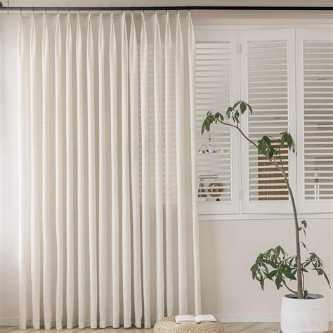 Amazon Maiher Pinch Pleated Curtains Light Filtering Linen