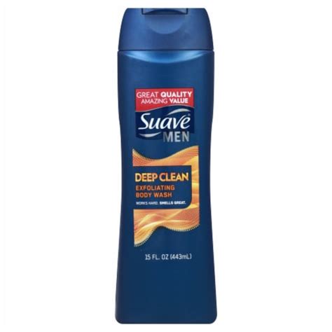 Suave Men Deep Clean Exfoliating Body Wash, 15 fl oz - Kroger