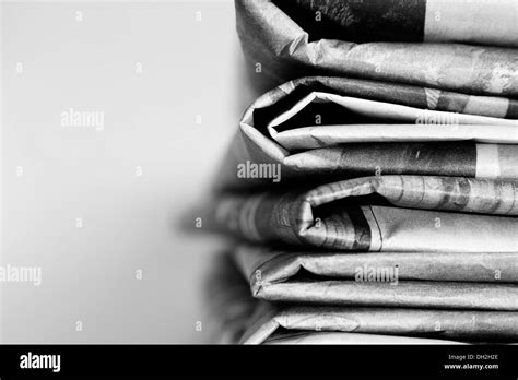 Pile Stack Newspapers Black And White Stock Photos And Images Alamy