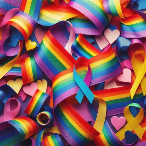 Premium AI Image | rainbow ribbon lgbt symbol