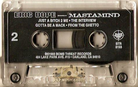 Eric Dope Mastamind Cassette Tape Rap Music Guide