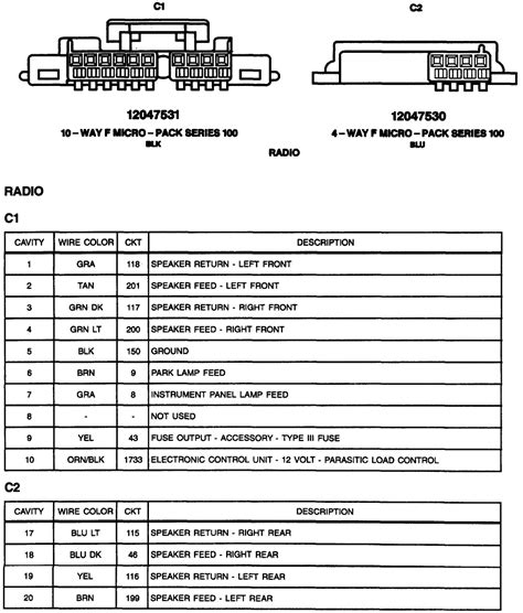 2003 Pontiac Grand Am Stereo Wiring Diagram Pontiac Grand Prix Radio Wiring Harnes Wiring