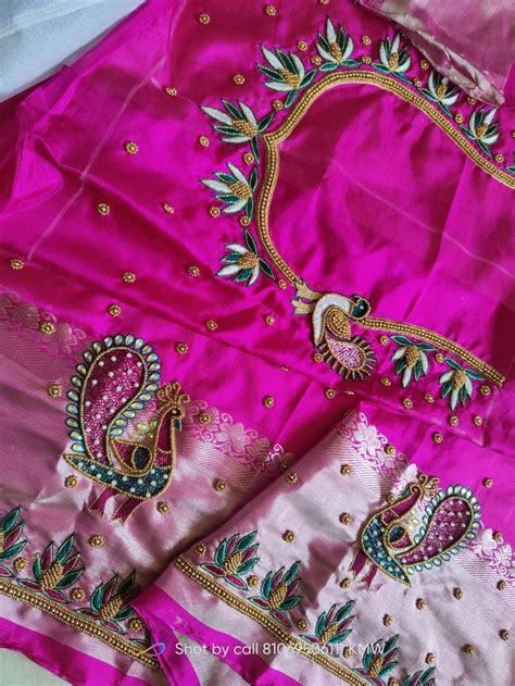 Pin By Rohini Sadre On Blouse Embroidery Hand Work Blouse Design