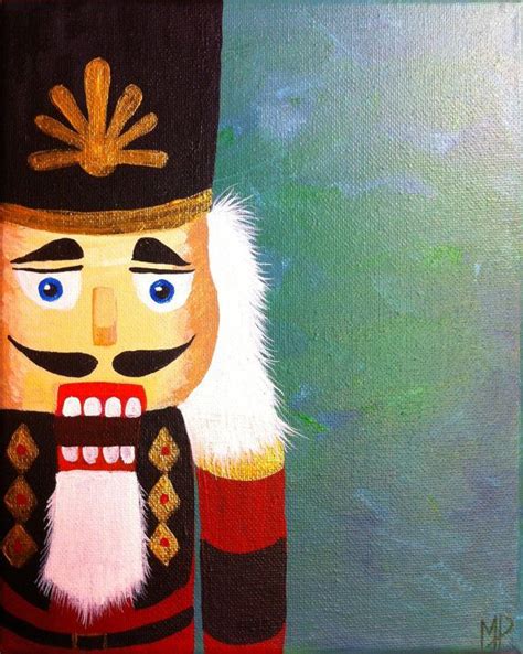 The Nutcracker 10 X 8 Acrylic On Canvas Panel Ready To Etsy Christmas Canvas Christmas