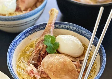 Misua Tim Ayam (Misua Noodles with Chicken Steam Soup) Recipe by ...