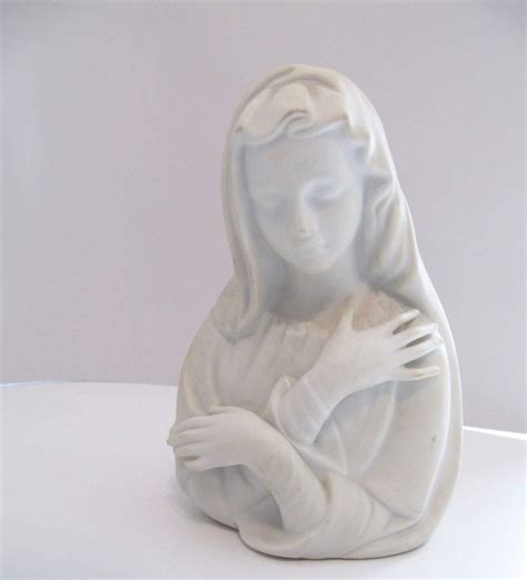 Vintage Religious 50s Japan Virgin Mary Madonna White Etsy Virgin