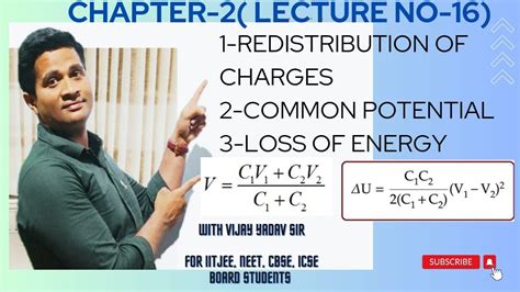 Redistribution Of Charges Class 12 Loss Of Energy In Capacitor Common