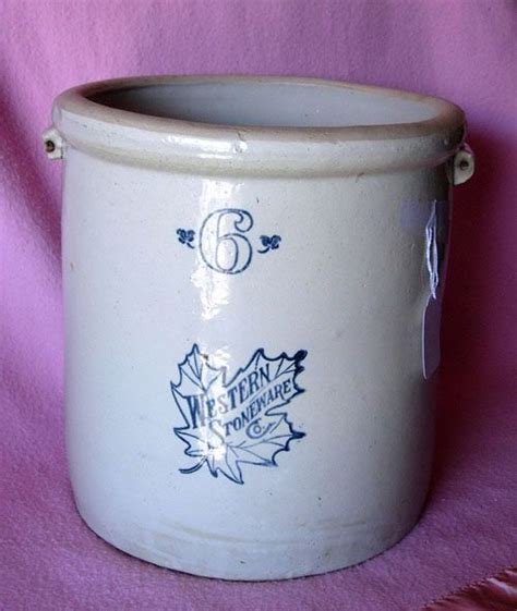 1196 Vintage 6 Gallon Western Stoneware Crock