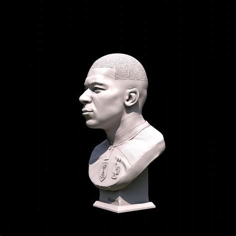 Kylian Mbappe 3D Bust For Printing 3D Model 3D Printable CGTrader