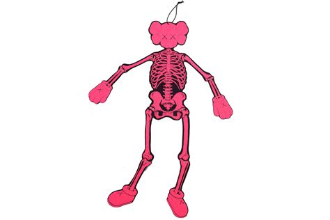 Kaws Skeleton Board Cutout Ornament Pink Kr