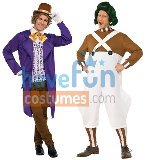 Couples Costume Willy Wonka Oompa Loompa Adult Have Fun Costumes