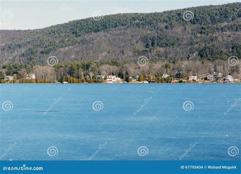 Lake George Winter stock photo. Image of color, horizontal - 67793434