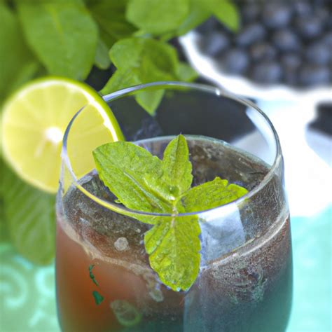 Minty Breeze Refreshing Blueberry And Mint Vodka Cocktail