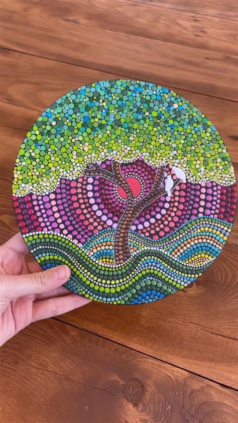 3D Mandala Tree Of Life With Acrylic Paint Mini Canvas My Etsy