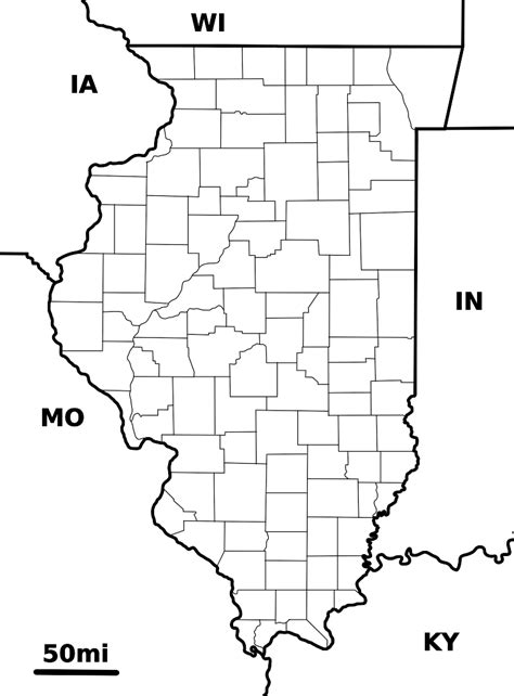 Fileillinois Outline Mapsvg Wikimedia Commons