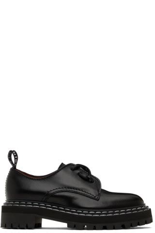 Proenza Schouler Black Lug Sole Oxfords Ssense Canada