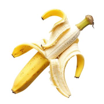 Banana Fruit Peeled Banana Flat Banana Fruit Peel PNG Transparent