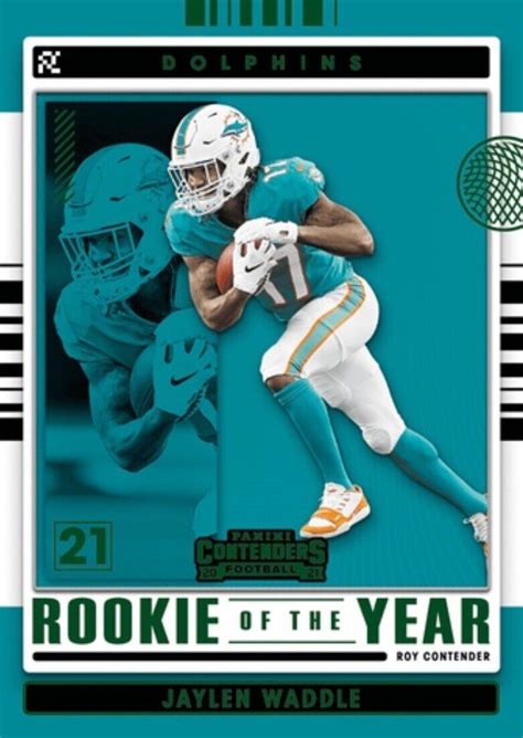 2021 Contenders Jaylen Waddle Rookie Of Year RC NFL Blitz Digital Card