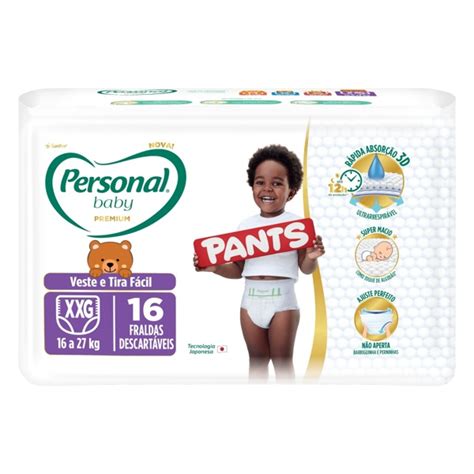 Fralda Descartável Pants Personal Baby Premium XXG Pacote 16 Unidades