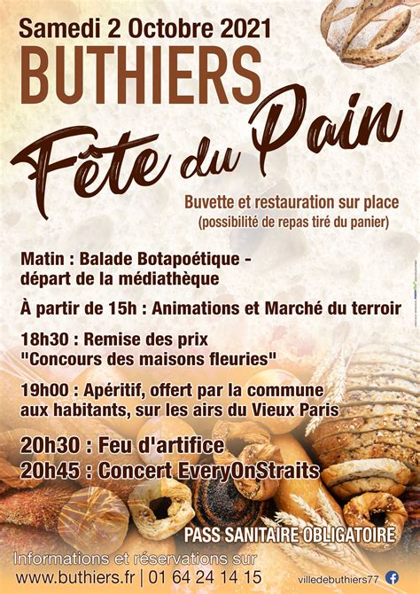 Samedi 02 octobre Fête du pain et Buthiers