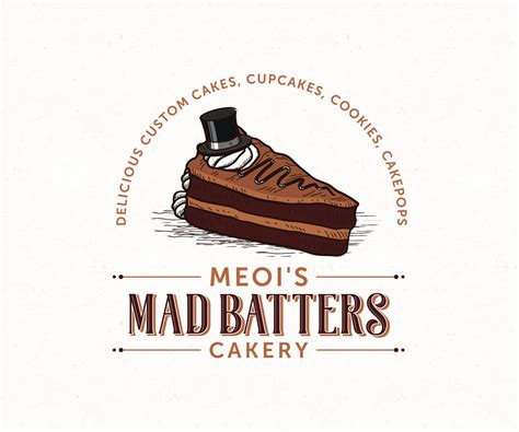 Playful Feminine Bakery Logo Design For Meoi S Mad Batters Cakery By