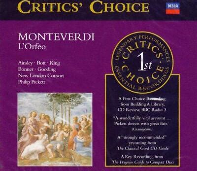 Monteverdi L Orfeo Catherine Bott New London Consor Good Ebay