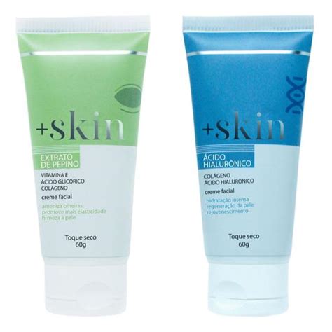 Kit Cuidado Facial Cremes Faciais Skin Extrato Pepino E Acido