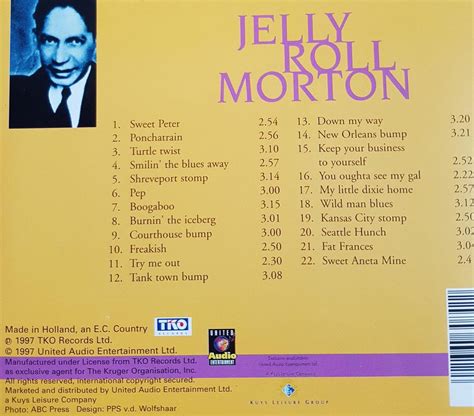 Jelly Roll Morton Original Artist Jelly Roll Morton Cd Album