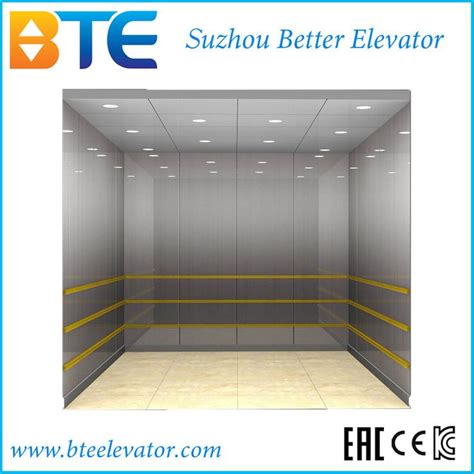 Hot Item Ce Freight Elevator For Goods Deliver With Hairline Ss Cabin