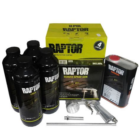 Upo 820v, Black Spray On Raptor Bed Liner Kit With Free Spray Gun