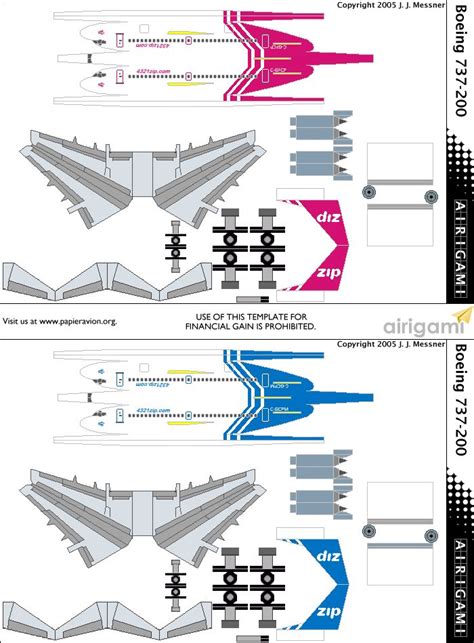 4G Zip Air 2003 C S Boeing 737 200 And Boeing 737 200 Airigami X