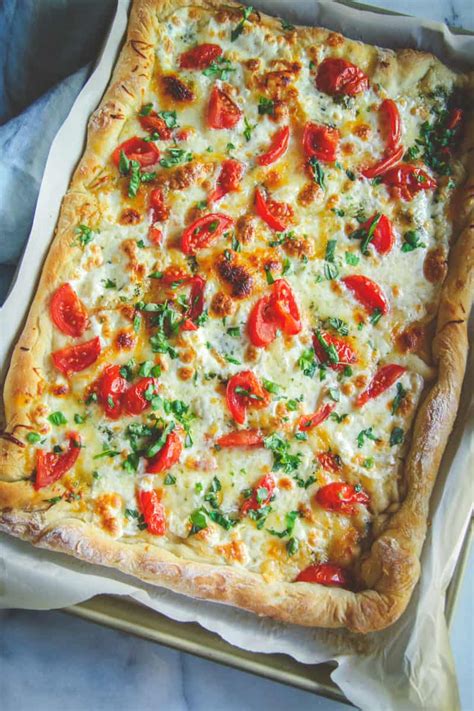 Fresh Herb Butter And Cheese Flatbread Recipe Sweetphi