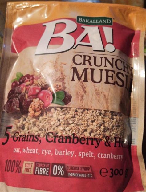 Ba Crunchy Muesli Grains Cranberry Honey Bakalland