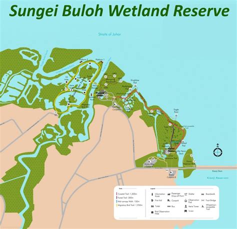 Sungei Buloh Wetland Reserve Map | Singapore - Ontheworldmap.com