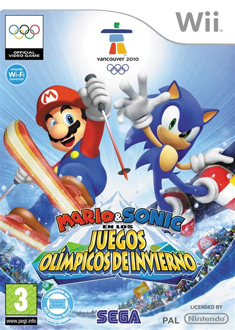 Portada española de Mario Sonic en los juegos olimpicos de invierno