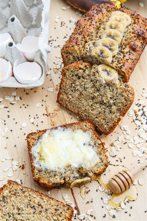 Sesame Chia Banana Bread With Honey And Tahini Recipe On Closet Cooking