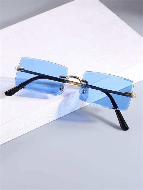 Men Rimless Tinted Lens Fashion Glasses Glasses Fashion Mens Glasses