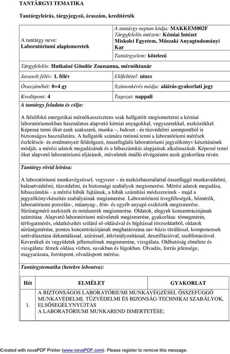 LABORATÓRIUMI ALAPISMERETEK PDF Free Download