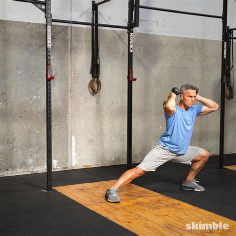 Lateral Lunge With Tricep Extension Exercise How To Skimble