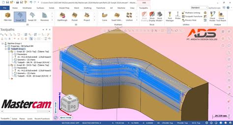 Mastercam Indonesia Tampilan Swept2d Pada Mastercam 2024 Kini Lebih